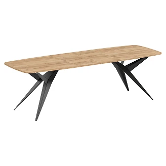 Matbord Utdragbart <strong>Hollow</strong>  Guld Craft-Ek 160/236 cm