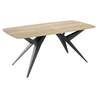 Matbord Utdragbart <strong>Hollow</strong>  Naturlig Halifax-Ek 180/256 cm