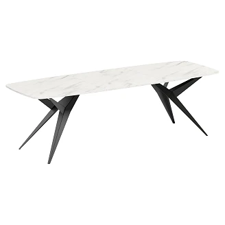Matbord Utdragbart <strong>Hollow</strong>  Bianco Marmor 200/276 cm