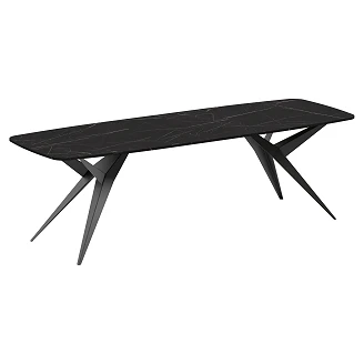 Matbord Utdragbart <strong>Hollow</strong>  Svart Grigia Pietra 200/276 cm