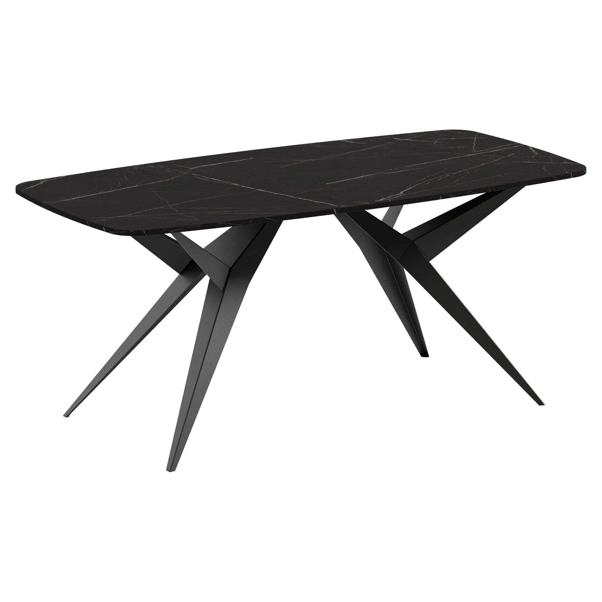 Matbord Utdragbart Hollow Svart Grigia Pietra 200/276 cm