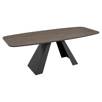 Matbord Utdragbart <strong>Ligna</strong>  Mörk Lefkas-Ek 160/198 cm