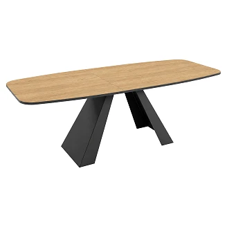 Matbord Utdragbart <strong>Ligna</strong>  Naturlig Hikora-Ek 160/198 cm