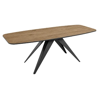Matbord Utdragbart <strong>Arbora</strong>  Mörk Lefkas-Ek 160/198 cm