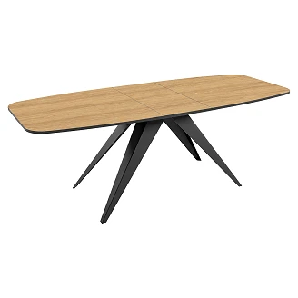 Matbord Utdragbart <strong>Arbora</strong>  Naturlig Hikora-Ek 160/198 cm