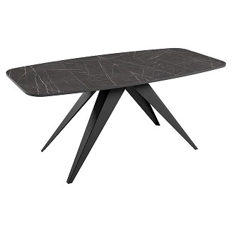 Matbord Utdragbart <strong>Arbora</strong>  Svart Grigia Pietra 160/198 cm