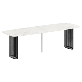 Matbord Utdragbart <strong>Bosque</strong>  Bianco Marmor 180/256 cm