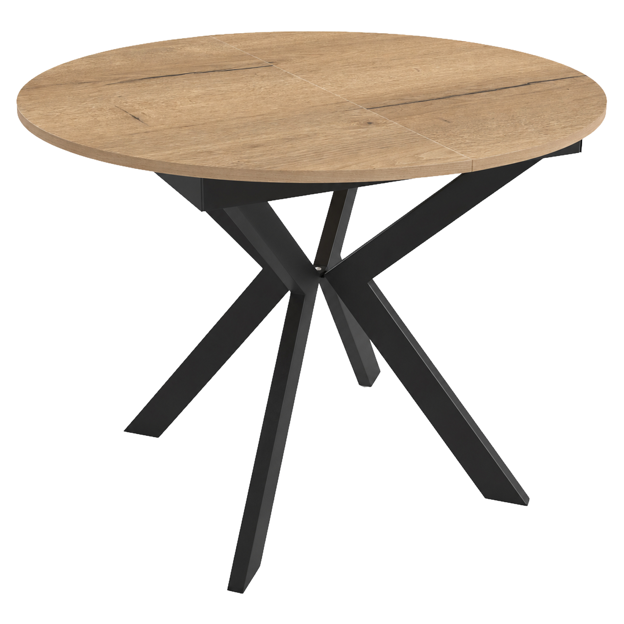 Matbord Utdragbart Ethnicraft Naturlig Halifax-Ek Ø100/138 cm