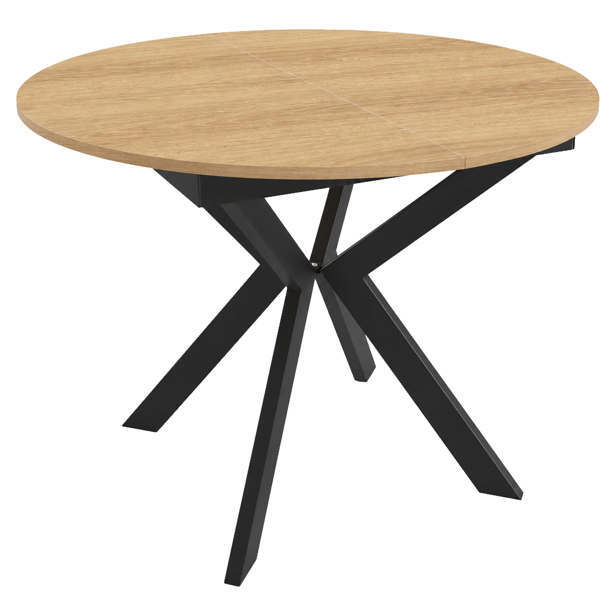 Matbord Utdragbart Ethnicraft Naturlig Hikora-Ek Ø100/138 cm