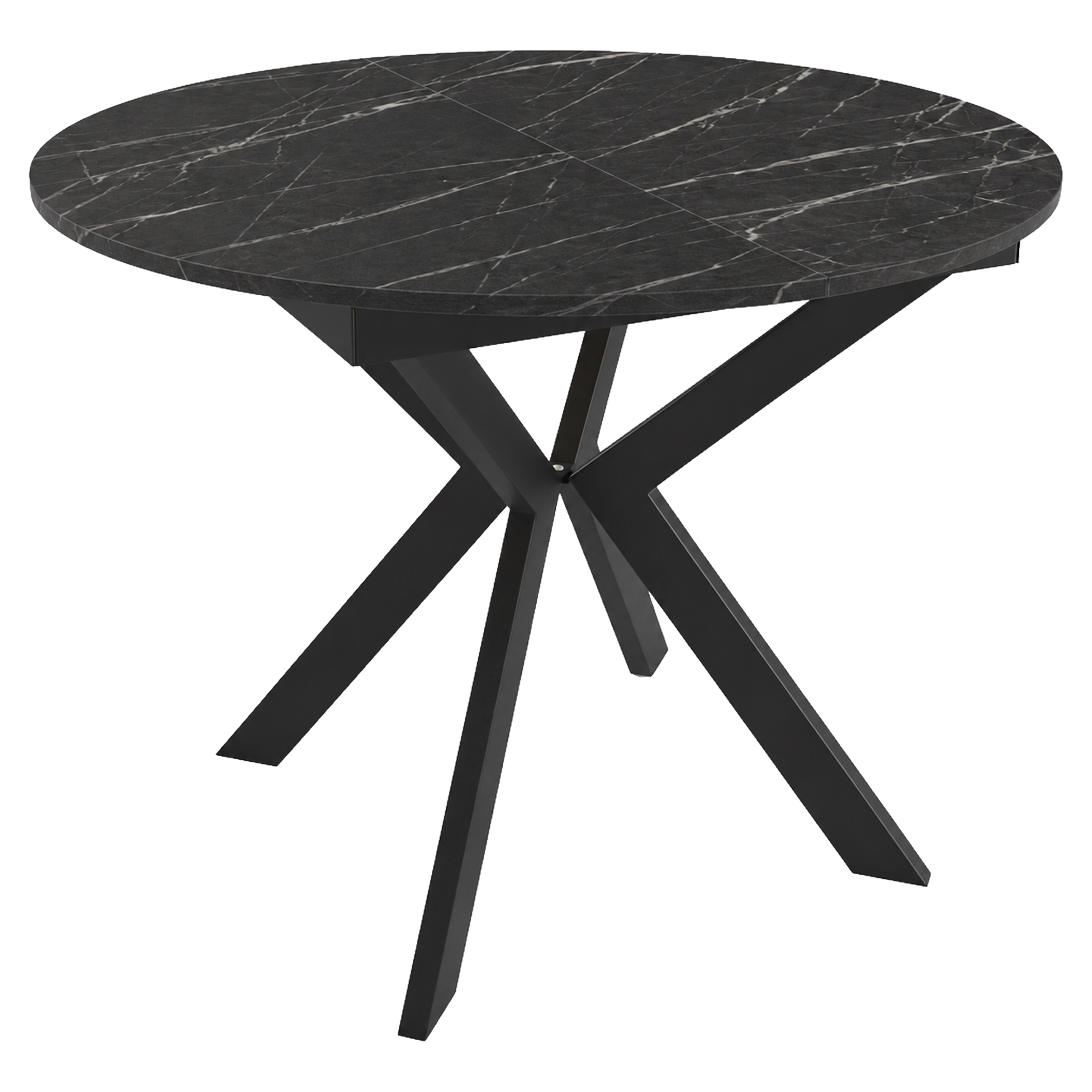 Matbord Utdragbart Ethnicraft Svart Grigia Pietra Ø100/138 cm