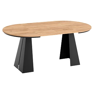 Matbord Utdragbart <strong>Dain</strong>  Guld Craft-Ek Ø120/196 cm