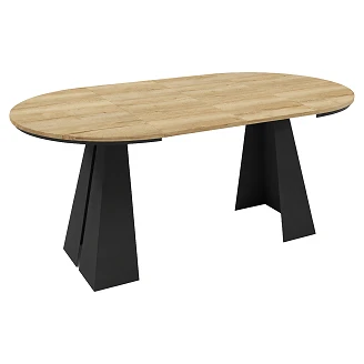 Matbord Utdragbart <strong>Dain</strong>  Naturlig Halifax-Ek Ø120/196 cm