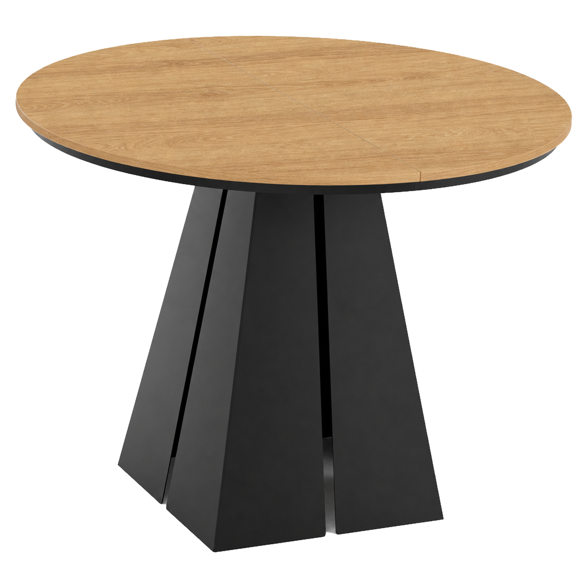 Matbord Utdragbart Dain Naturlig Hikora-Ek Ø120/196 cm