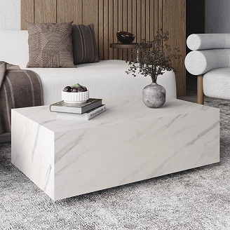 Soffbord <strong>Rhone</strong>  Bianco Marmor 90 cm