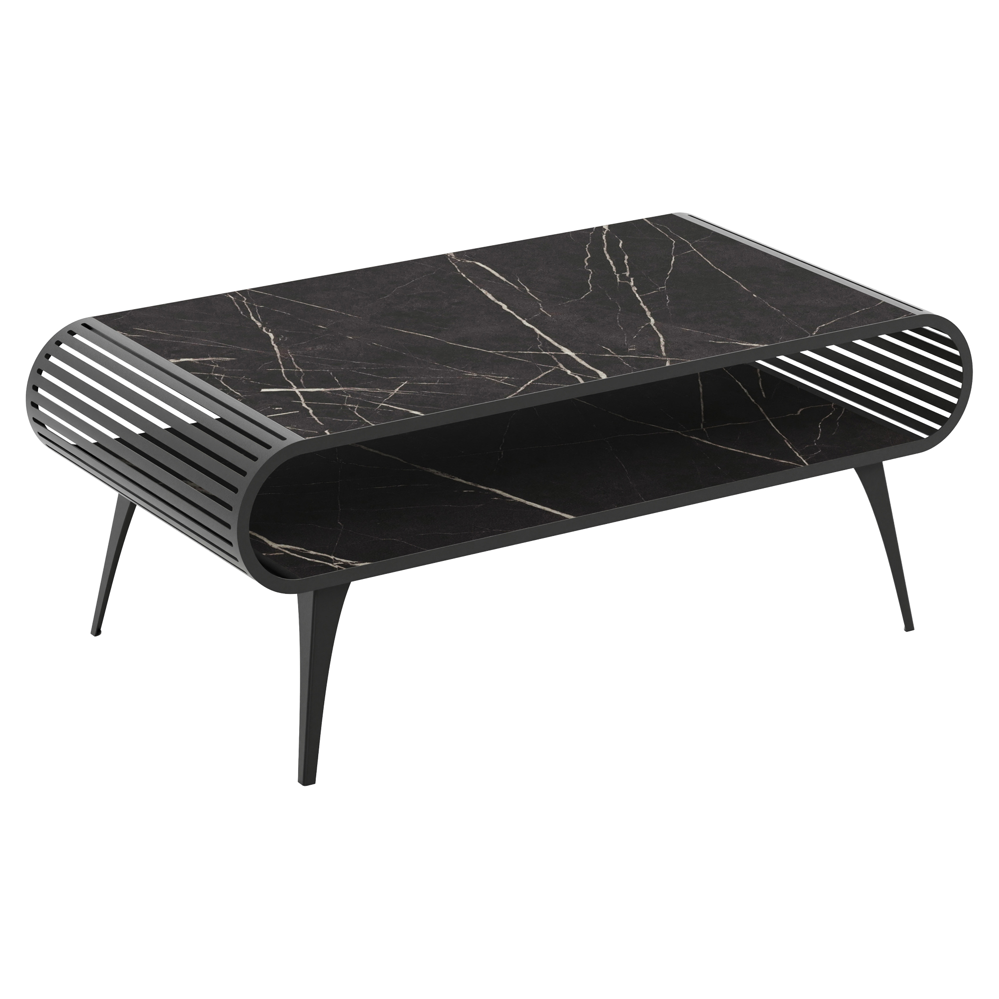 Soffbord Yukon Svart Grigia Pietra 120 cm