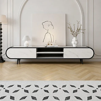 TV-Bänk <strong>Yukon</strong>  Bianco Marmor 180 cm