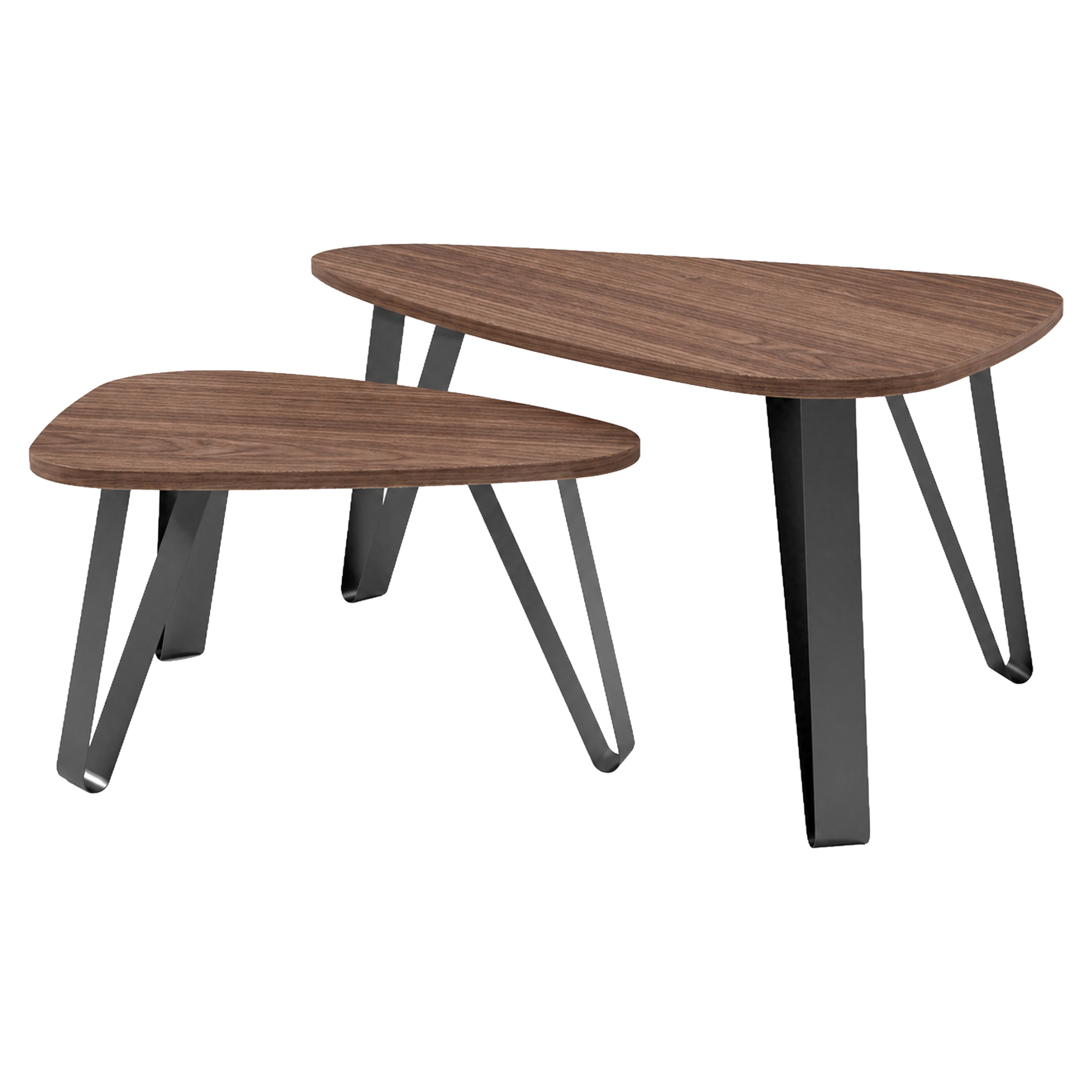 Set med Soffbord Grande Italiensk Valnöt 94 & 63 cm