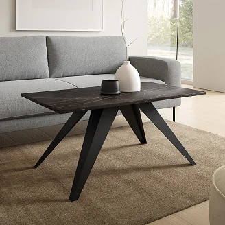 Soffbord <strong>Iriri</strong>  Svart Grigia Pietra 120x60 cm