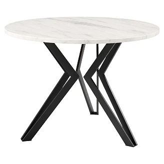Soffbord <strong>Nordvik</strong>  Bianco Marmor Ø75 cm