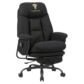 Gamingstol Komfort med Fotstöd <strong>Kelron</strong>  Svart