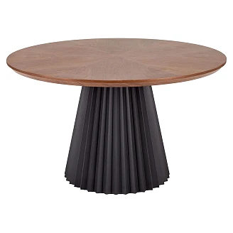 Matbord <strong>Kelvio</strong>  Valnöt, Svart 130x130 cm