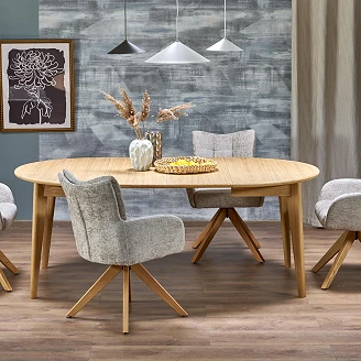 Matbord Förlängning <strong>Strengi</strong>  Naturlig Ek 120x120 cm