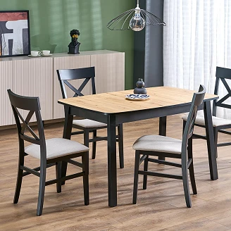 Matbord Förlängning <strong>Lynden</strong>  Artisan Ek, Svart 130x80 cm