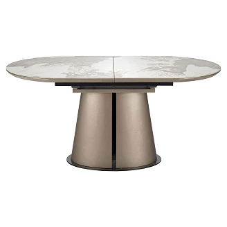 Matbord Förlängning <strong>Rovni</strong>  Beige Marmor, Cappuccino 160x90 cm