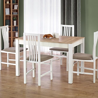 Matbord <strong>Ksevon</strong>  Sonoma Ek, Vit 120x68 cm