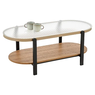 Soffbord <strong>Lanvo</strong>  Naturlig, Svart 110x54 cm