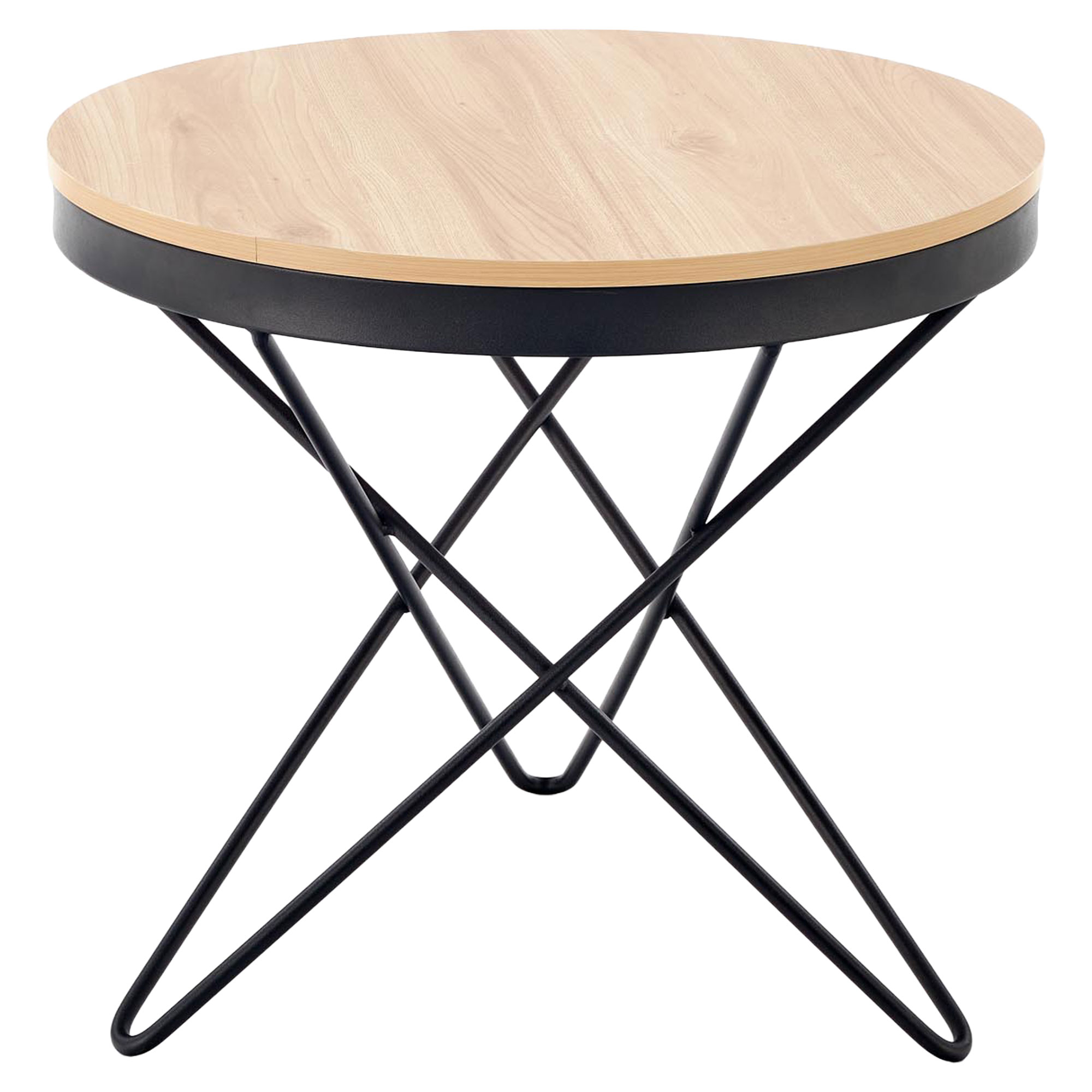 Soffbord Leyvon Naturlig, Svart 60x60 cm
