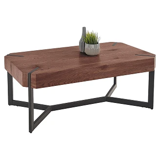 Soffbord Laven Valnöt, Svart 110x60 cm