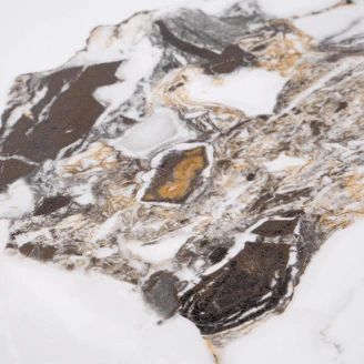 Soffbord Rozel Vit Marmor, Grå Marmor Ø50 cm