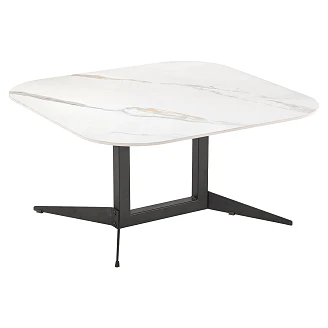 Soffbord <strong>Nayla</strong>  Vit Marmor 80x80 cm