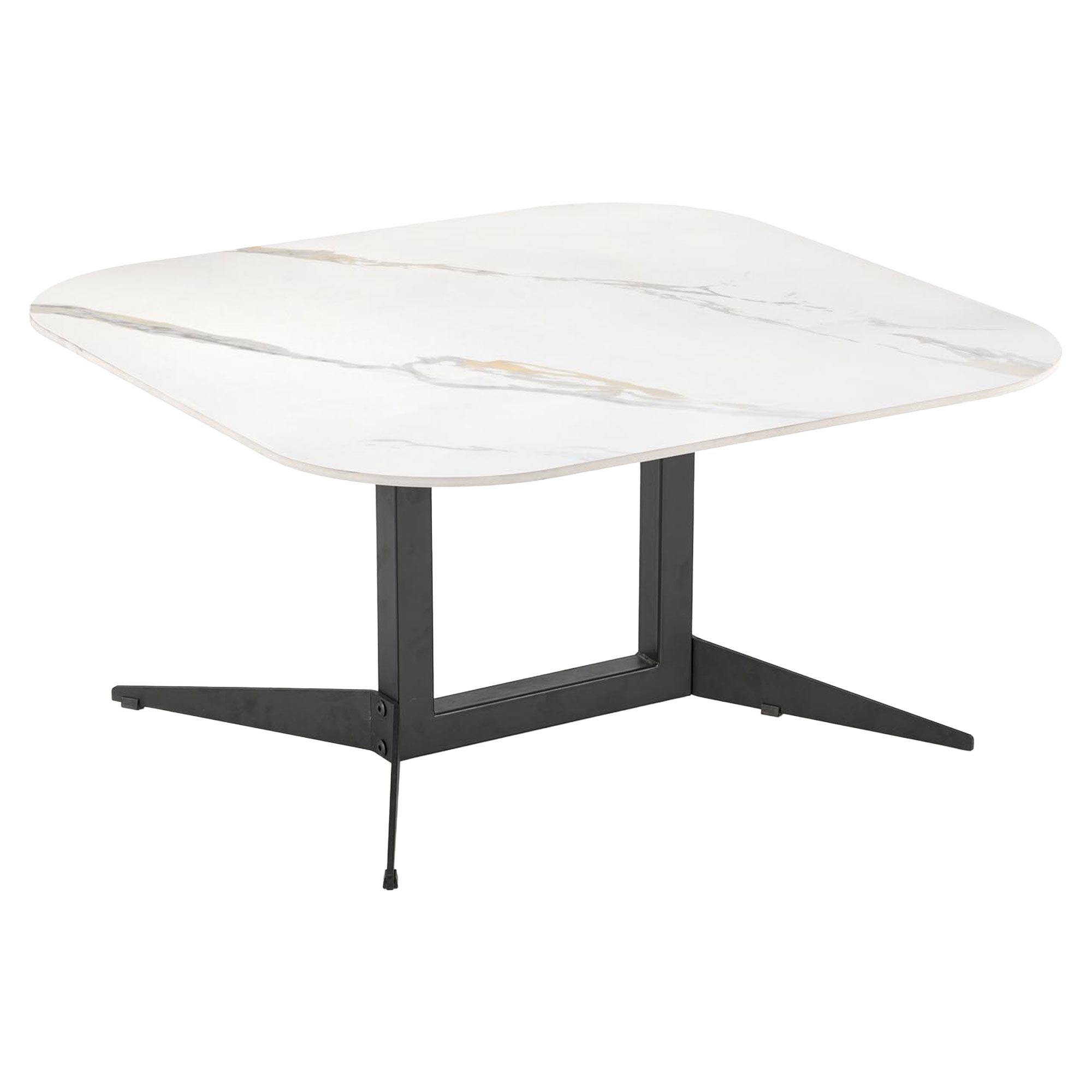 Soffbord Nayla Vit Marmor 80x80 cm