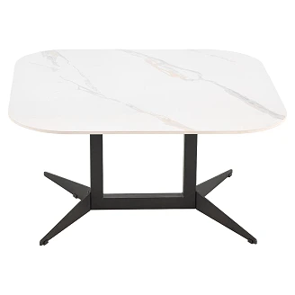 Soffbord Nayla Vit Marmor 80x80 cm