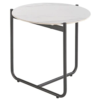 Soffbord <strong>Acudor</strong>  Vit Marmor Ø50 cm