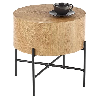 Soffbord <strong>Okle</strong>  Naturlig Ek, Svart 45x45 cm