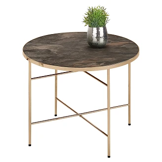 Soffbord <strong>Isyra</strong>  Mörk Marmor, Champagne 60x60 cm