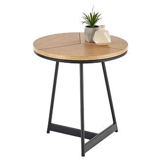 Soffbord <strong>Karvix</strong>  Naturlig Ek, Svart Ø45 cm
