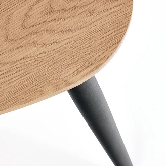 Set med Soffbord Vangen Ø40 & Ø60 cm Gyllene Ek, Svart