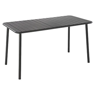 Trädgårdsbord Nanzor Svart 140x70 cm