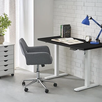 Skrivbord <strong>Elmre</strong>  Svart, Vit 60x120 cm