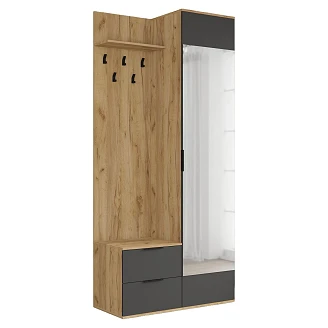 Garderobspanel <strong>Kevlor</strong>  Guld Ek, Antracit 45x100 cm