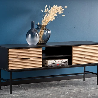 Konsolbord <strong>Vestrum</strong>  Artisan Ek, Svart 40x150 cm