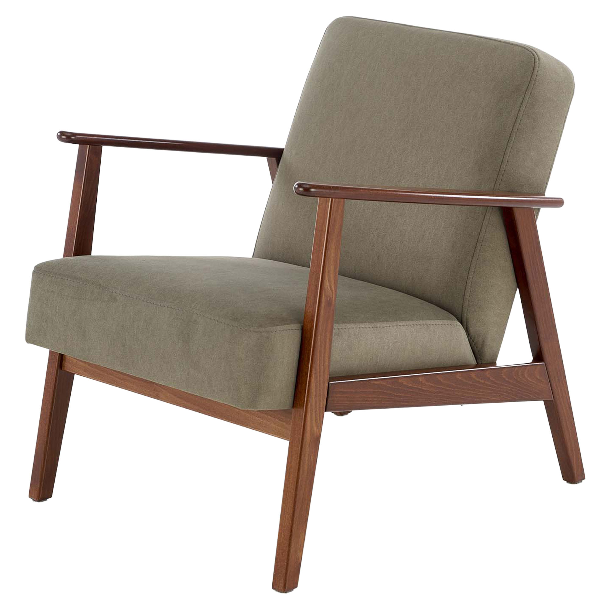 Fåtölj Genox Oliv, Mörk Valnöt 77x65 cm