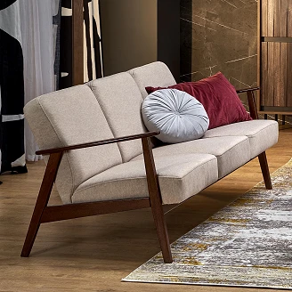 Soffa <strong>Genox</strong>  Beige, Mörk Valnöt 77x175 cm