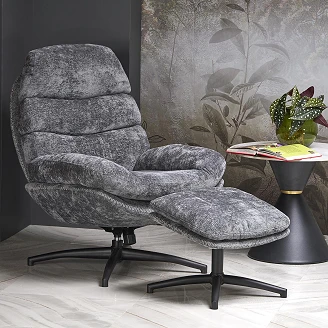 Loungefåtölj <strong>Ryvon</strong>  Grå 90x80 cm
