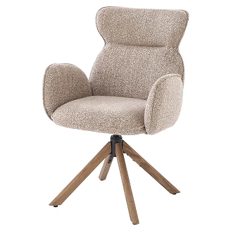 Stol <strong>Vinstra</strong>  Mörkbeige, Valnöt 64x63 cm