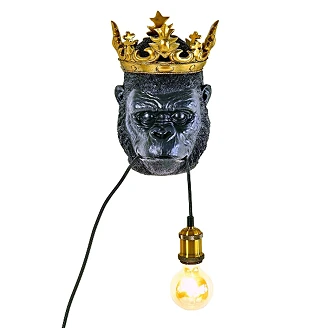 Werner Voss Vägglampa <strong>Kong</strong>  Svart Blank